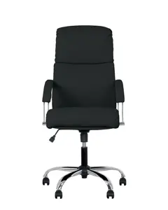 Vadovo kėdė  NOWY STYL NADIR STEEL Chrome, juodos sp. odos imitacija