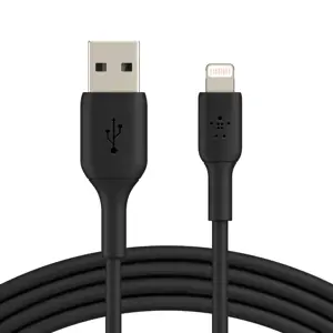 Belkin CAA001BT1MBK, 1 m, Lightning, USB A, vyriškas, vyriškas, juodas