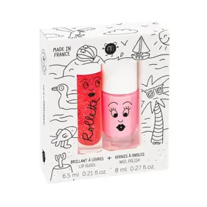 HOLIDAYS Rollette Nail Polish Duo Set Nagų lako ir lūpų blizgio rinkinys, 1vnt