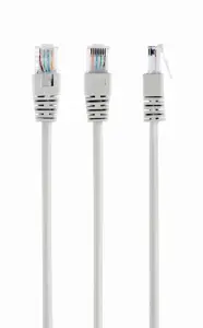 GEMBIRD PP12-3M Gembird sujungimo kabelis RJ45, cat.5e, UTP, 3 m, pilkos spalvos