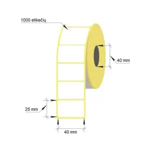 Universal Thermal labels 40x25/40, 1000 labels