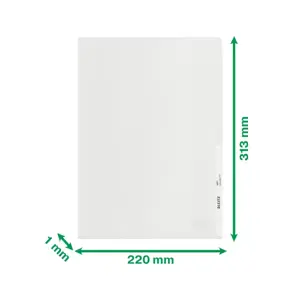 Dėklas dokumentams Leitz Recycle , A4, L formos, (pak. -25vnt.), matinės sp.