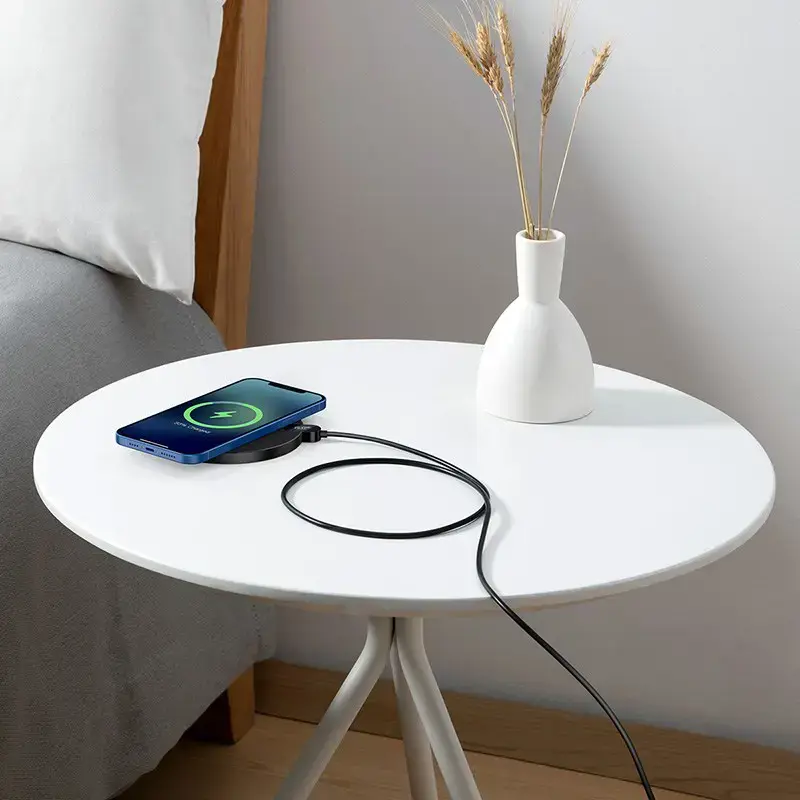 Indukcinis belaidis įkroviklis "Baseus Digital LED 15W" (juodas)