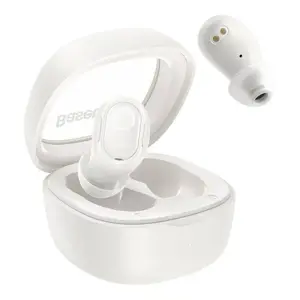 Belaidės ausinės "Baseus Bowie WM02 TWS", "Bluetooth 5.0" (baltos spalvos)