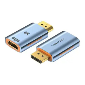 HDMI moteriškos - "Display Port" vyriškos lyties adapteris "Vention HFMH0 8K" (mėlynas)