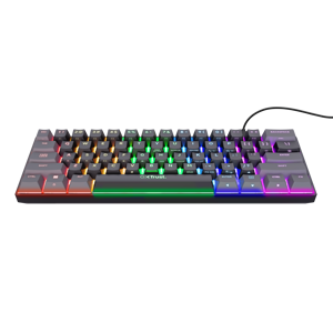Trust GXT 867 Acira, 60%, Wired, USB, Mechanical, QWERTY, Black