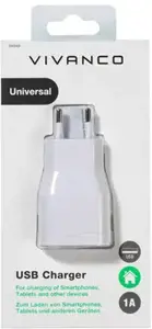 "Vivanco" USB įkroviklis 1A, baltas (38348)