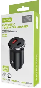 D-Fruit car charger 30W USB/USB-C DF184