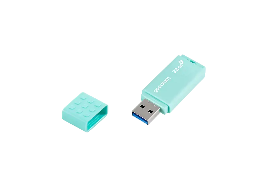 Goodram UME3, 32 GB, USB Type-A, 3.2 Gen 1 (3.1 Gen 1), 60 MB/s, Cap, Turquoise
