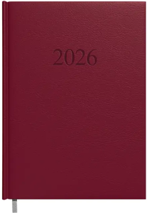 Kalendorius Week 2026, A5, PU, bordo sp.