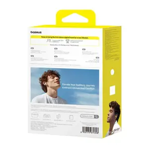 Baseus Bass 15 Clip Open Ear Headset True Wireless Stereo (TWS) In-ear Calls/Music Bluetooth White