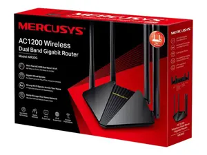 "Mercusys MR30G" belaidis maršrutizatorius Gigabit Ethernet Dviejų dažnių (2,4 GHz / 5 GHz) 5G Juodas