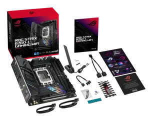 ASUS ROG STRIX B760-I GAMING WIFI, "Intel", LGA 1700, "Intel® Celeron®", "Intel® Core™ i3", "Intel® Core™ i5", "Intel® Core™ i7", "Intel® Core™ i9",..., LGA 1700, DDR5-SDRAM, 64 GB