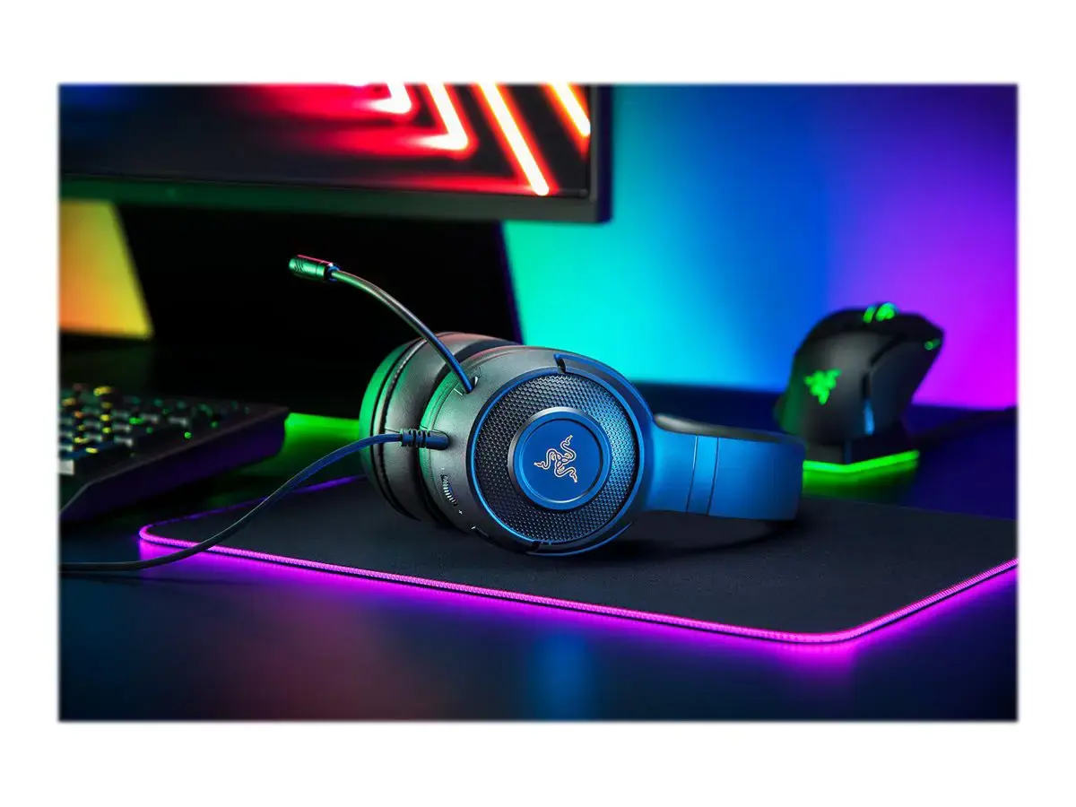"Razer" žaidimų ausinės "Kraken V3 X" su įmontuotu mikrofonu, juodos spalvos, laidinės