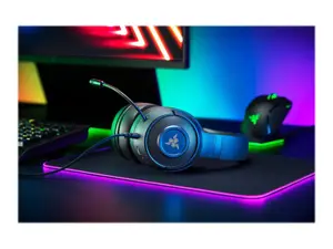 "Razer" žaidimų ausinės "Kraken V3 X" su įmontuotu mikrofonu, juodos spalvos, laidinės