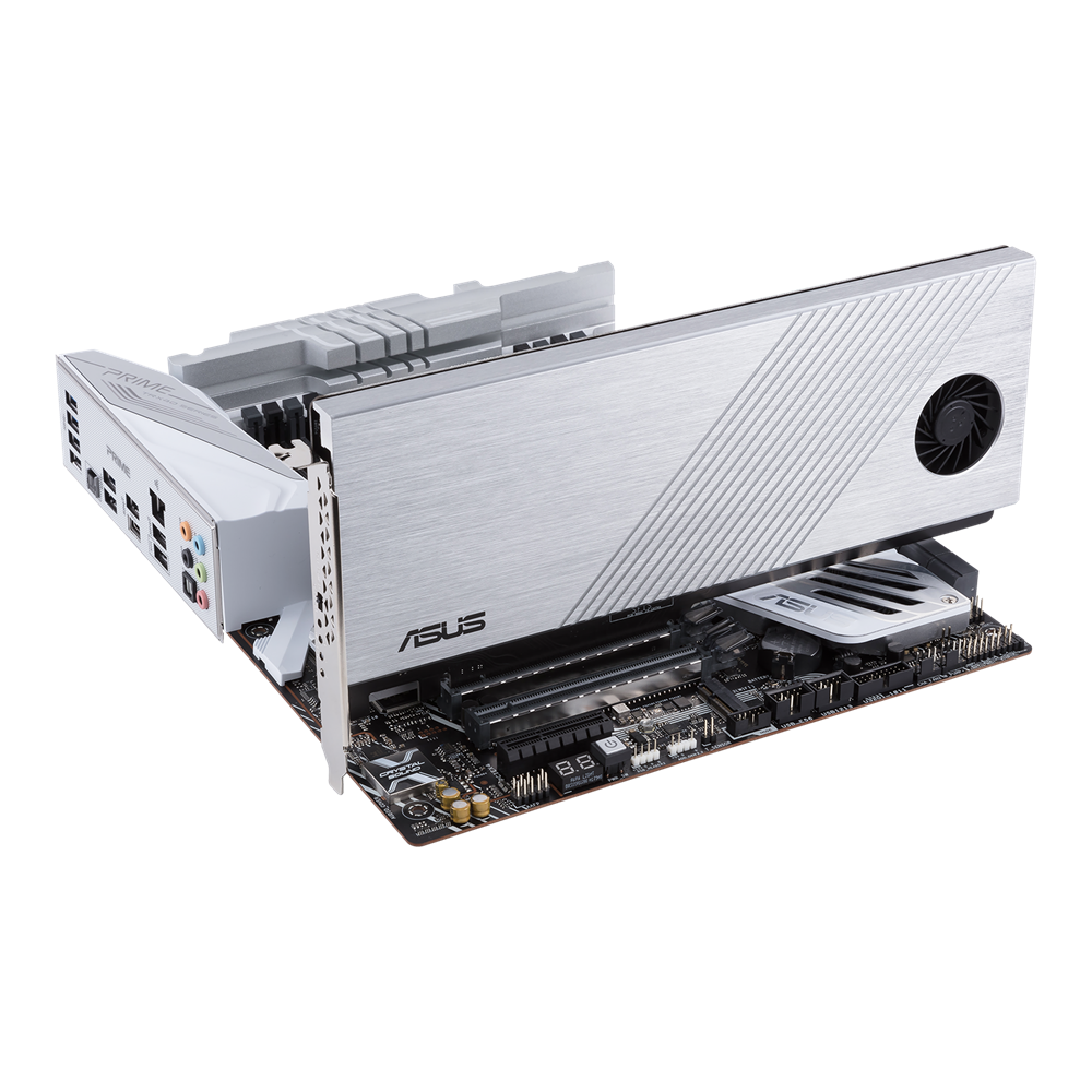 ASUS Hyper M.2 x16 Gen 4, PCIe, M.2, PCIe 4.0, sidabrinis, kompiuteris, aktyvus
