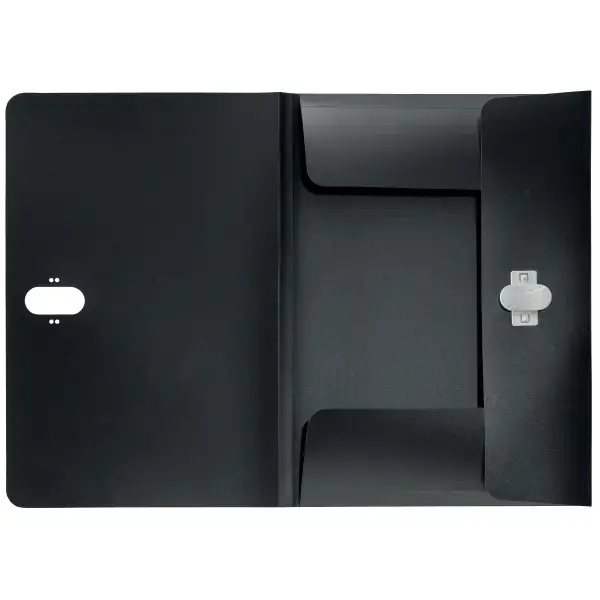 Aplankas dokumentams Leitz Recycle, A4, PP, 3 atvartai, juoodos sp.