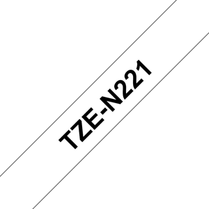 Brother TZe-N221, TZ, juodas, 8 m, 1 vnt., dėžutė, 9 mm