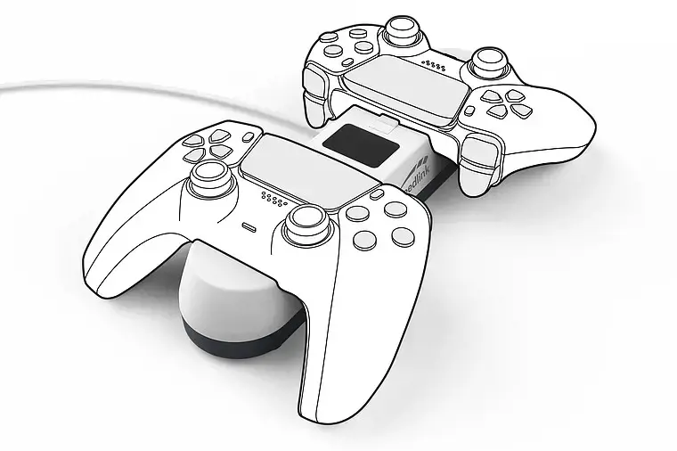 "Speedlink" žaidimų kompiuterio įkroviklis Jazz PS5 USB (SL460001WE)