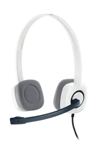 "Logitech H150" stereofoninės ausinės, laidinės, biurui / skambučių centrui, 20-20000 Hz, 80 g, ausinės, baltos spalvos