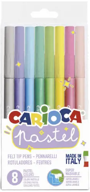 Flomasteriai CARIOCA PASTEL, 8 vnt.