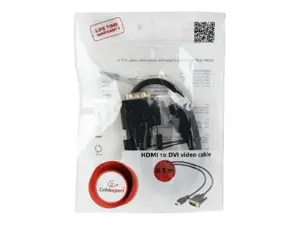 GEMBIRD CC-HDMI-DVI-0,5M Gembird HDMI-DVI kabelis su paauksuotomis jungtimis, 0,5 m