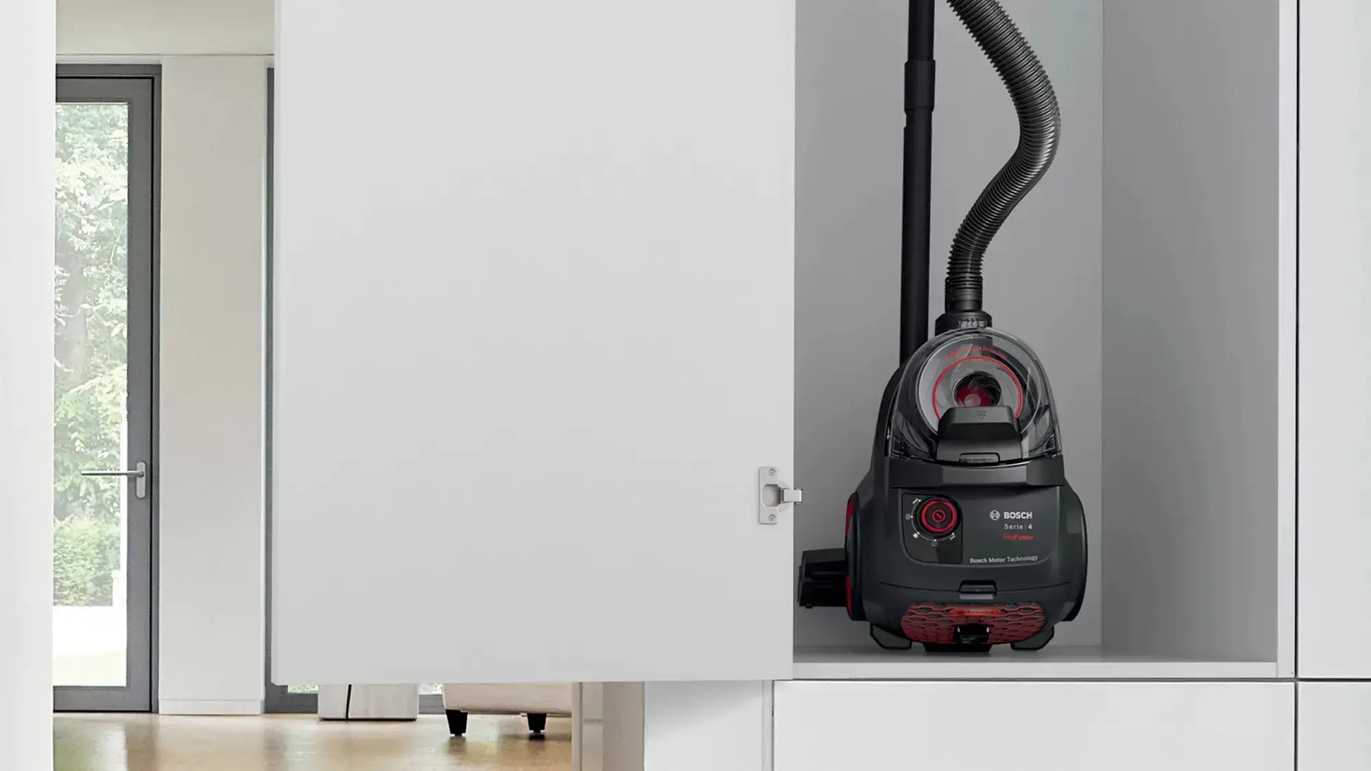 Bosch Serie 4 BGS21POW2, Drum vacuum, Dry, Bagless, 2 L, HEPA, Filtering