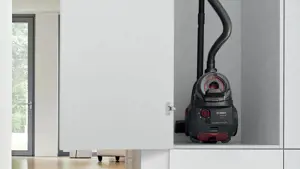 Bosch Serie 4 BGS21POW2, Drum vacuum, Dry, Bagless, 2 L, HEPA, Filtering
