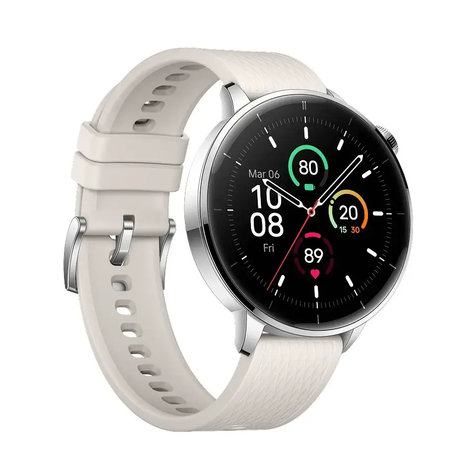 OnePlus Watch 3 43mm 3.35 cm (1.32") AMOLED Digital 466 x 466 pixels Touchscreen Silver, Titanium Wi-Fi GPS (satellite)