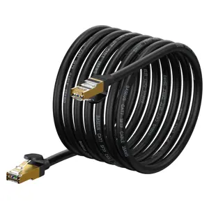 "Baseus" Ethernet RJ45, 10Gb, 8 m ilgio tinklo kabelis (juodas)