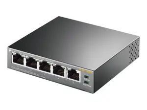 TP-LINK 5 prievadų gigabitinis stalinis komutatorius su 4 PoE prievadais 5 Gigabit RJ45 prievadai, įskaitant 4 PoE prievadus 56 W PoE maitinimo šaltinis Plieninis korpusas
