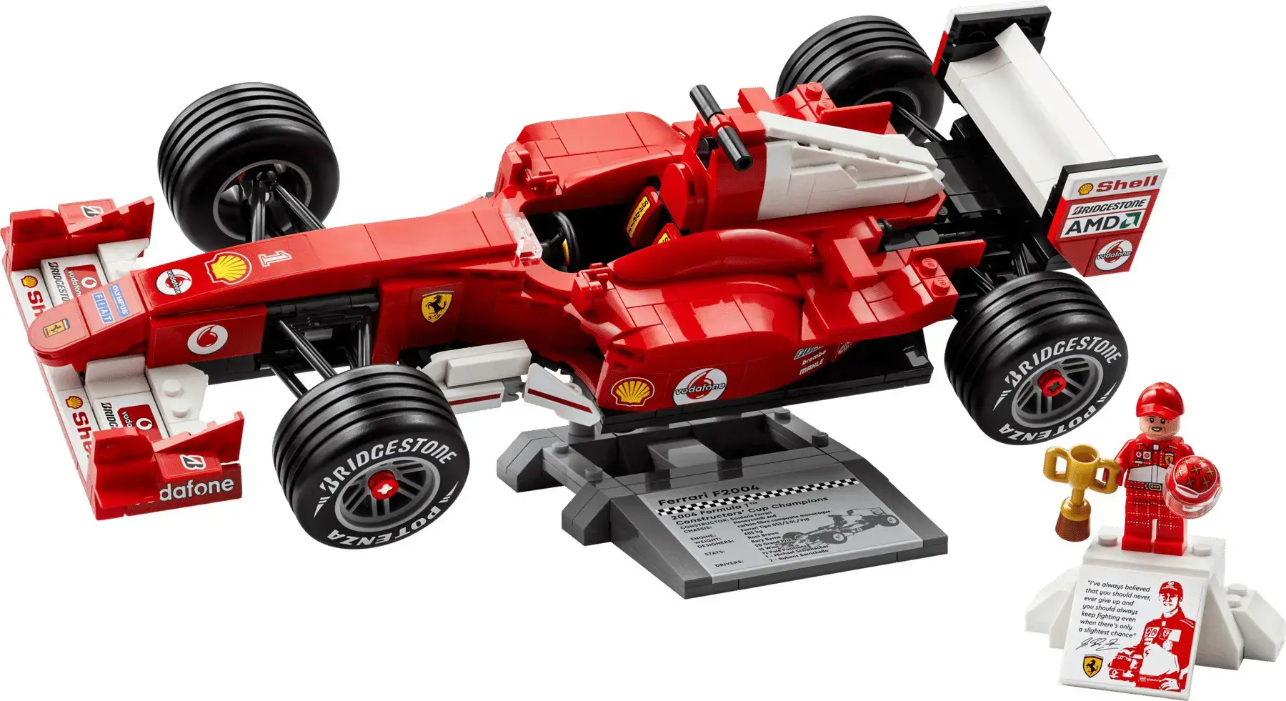 LEGO ICONS 11375 Ferrari F2004 & Michael Schumacher