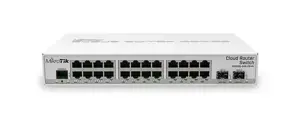 MIKROTIK CRS326-24G-2S+IN 24xGig LAN 2xSFP+ Dvigubos įkrovos valdomas stalinio kompiuterio komutato…