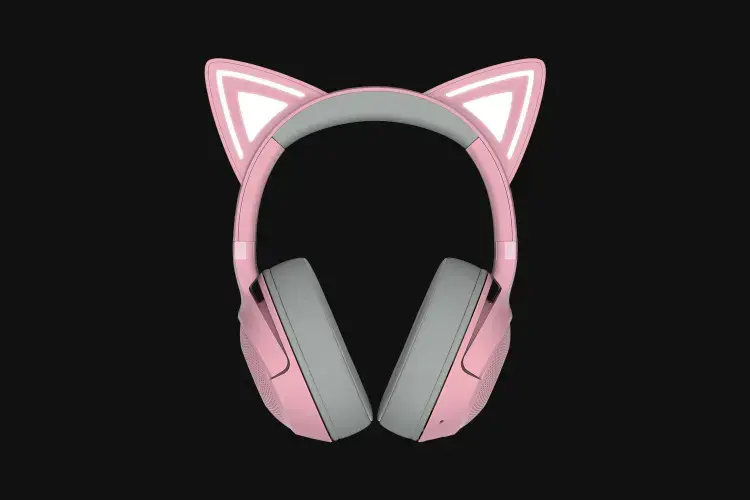"Razer Kraken V2 Kitty BT" ausinės, belaidės, kvarcinės