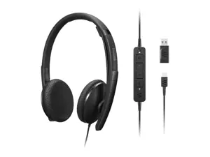 Lenovo 4XD1M45626, Wired, 20 - 20000 Hz, 137 g, Headset, Black