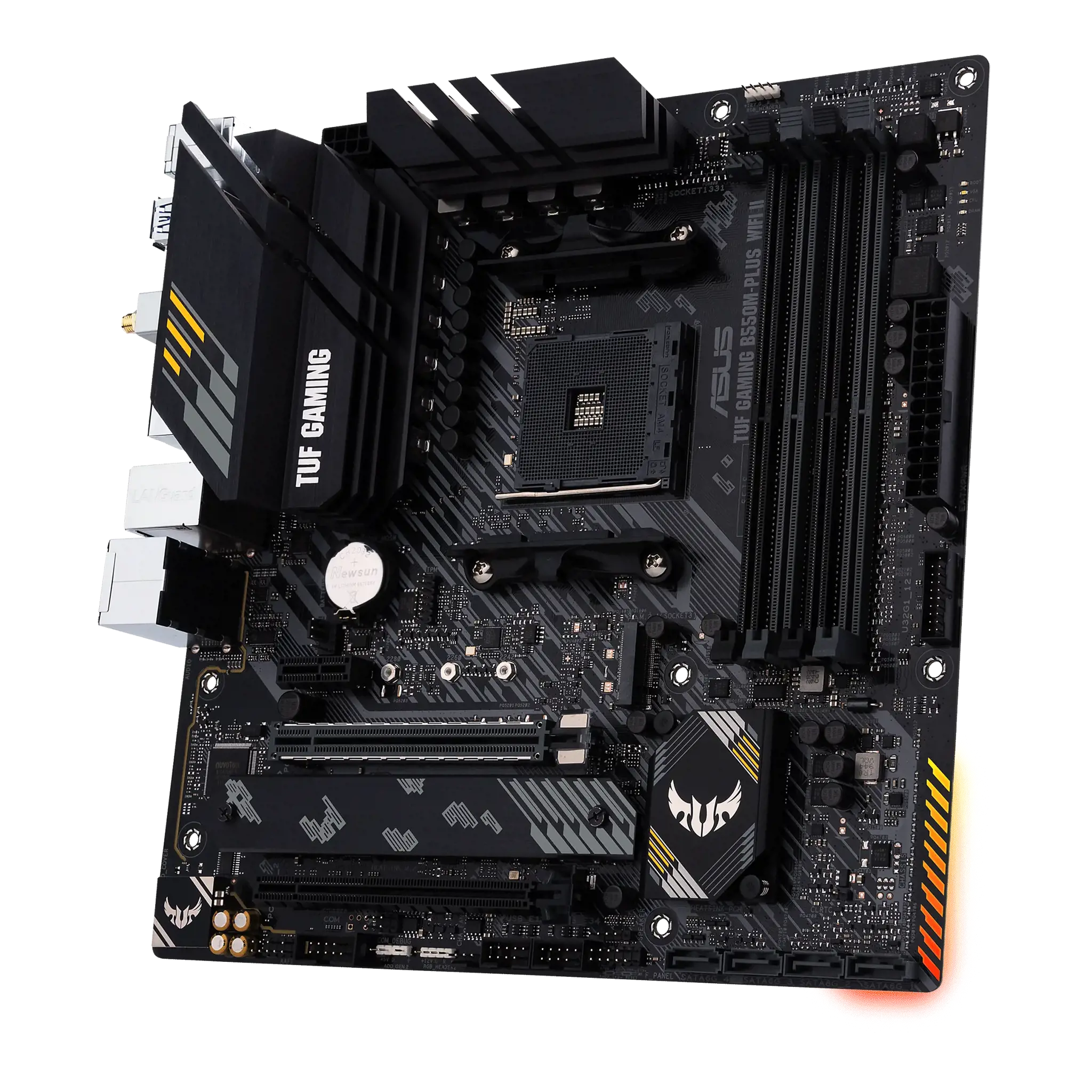 ASUS TUF GAMING B550M-PLUS WIFI II, AMD, "Socket AM4", "AMD Ryzen™ 3", "AMD Ryzen™ 5", "AMD Ryzen™ 7", 3 kartos "AMD Ryzen™ 9", 5 kartos "AMD Ryzen 9", "Socket AM4", DDR4-SDRAM, 128 GB