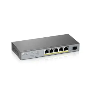 Zyxel GS1350-6HP-EU0101F, valdomas, L2, Gigabit Ethernet (10/100/1000), maitinimas per Ethernet (PoE), montuojamas ant sienos