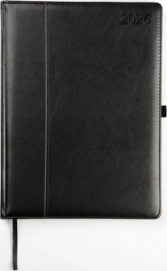 Kalendorius AMBASSADOR BLACK EDITION 2026, PU, A4, juoda (Baltic)