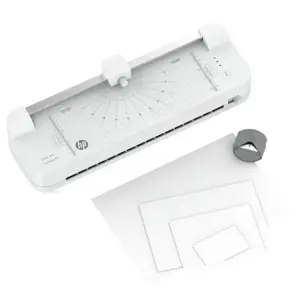 HP ONELAM COMBO A3 formato laminatorius, integruotas apipjaustymo aparatas, laminavimo greitis 40 cm/min, baltos spalvos