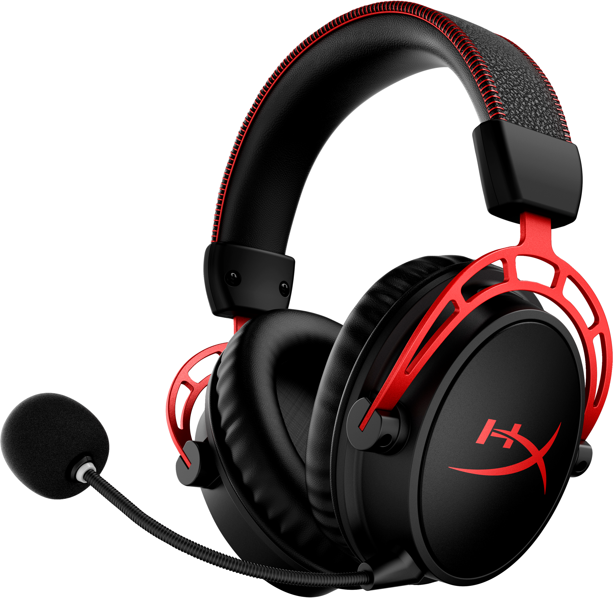 "HyperX Cloud Alpha" - belaidės žaidimų ausinės (juodai raudonos), belaidės, 15 - 21000 Hz, žaidimų, 335 g, ausinės, juodos, raudonos