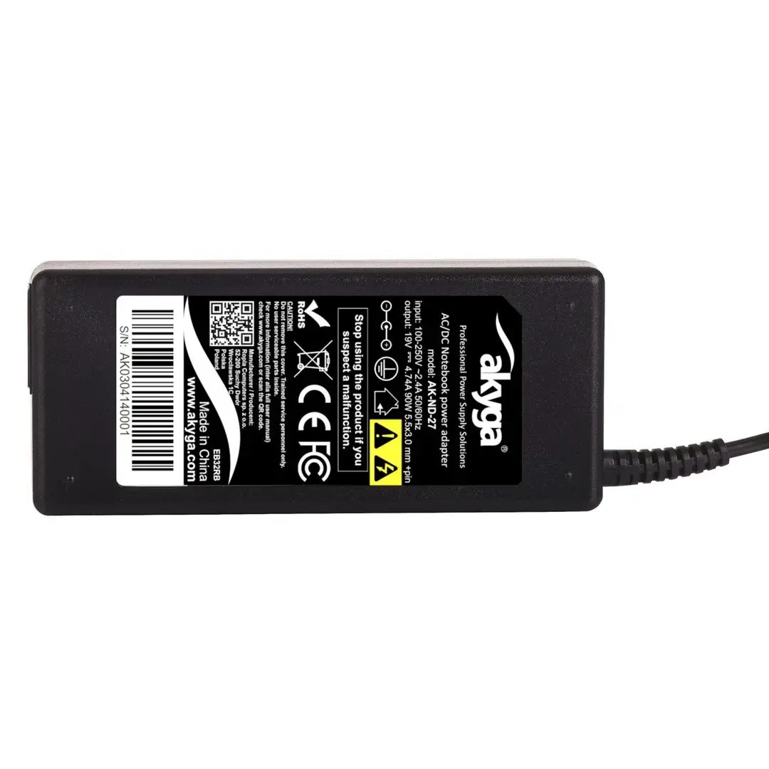 AKYGA AK-ND-27 nešiojamojo kompiuterio maitinimo adapteris AK-ND-27 19V/4.74A 90W 5.5x3.0 mm + kaištis SAMSUNG