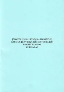 Darbuotojų saugos ir sveikatos instrukcijų registracijos žurnalas, A4 (24)  0720-033