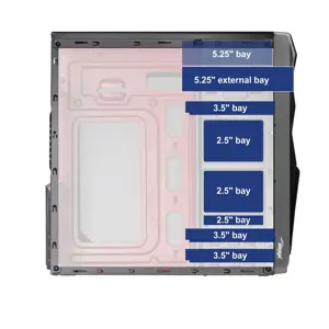 AKYGA AK995BK Micro ATX korpusas be maitinimo šaltinio