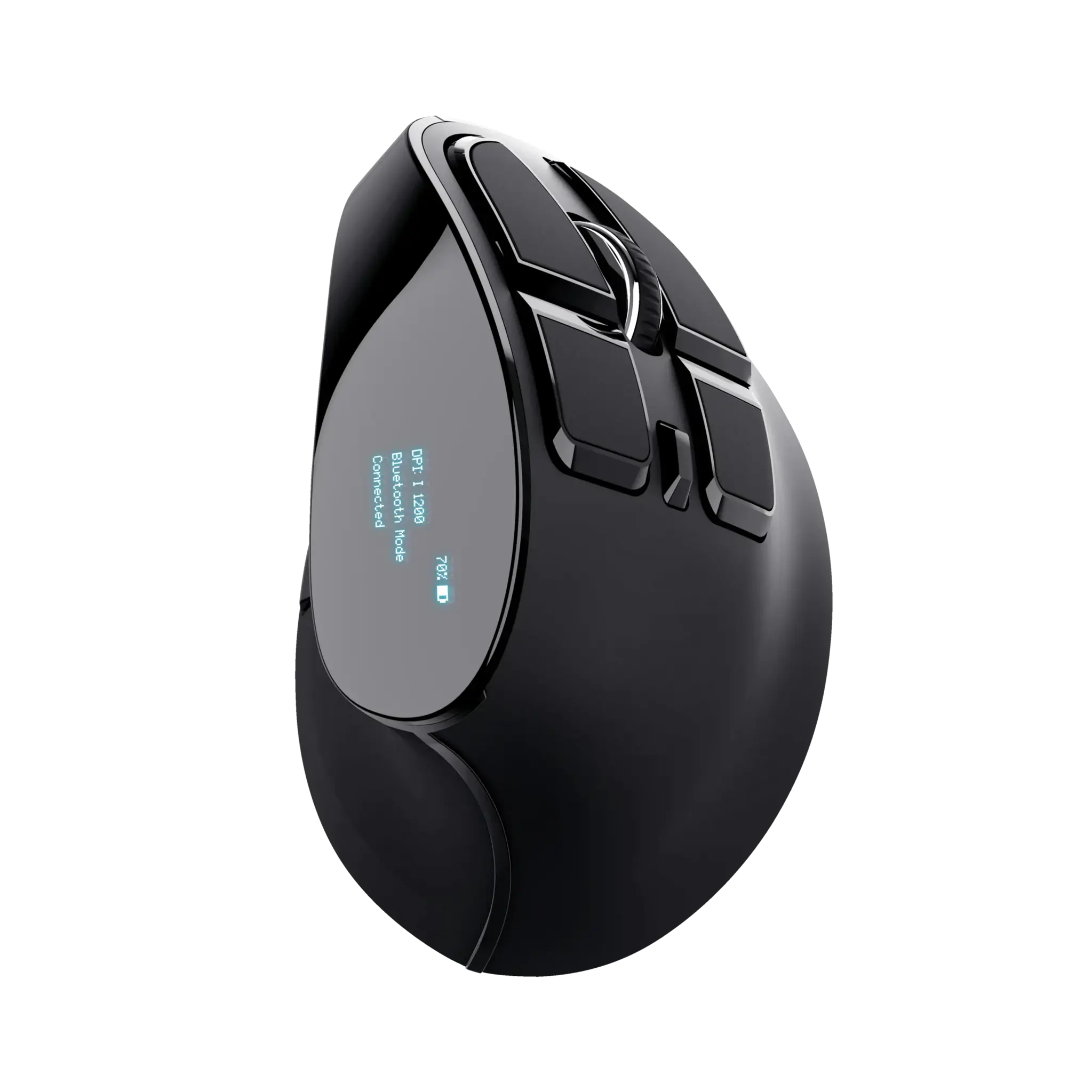 "Trust Voxx", dešinės rankos, vertikalus dizainas, optinis, RF belaidis + "Bluetooth", 2400 DPI, juodas