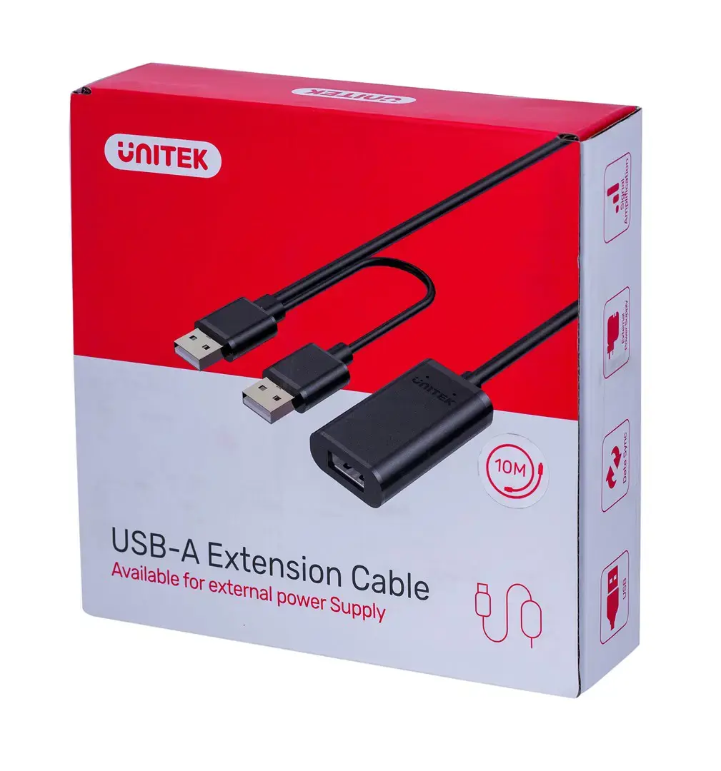 UNITEK Y-278 "Unitek" USB 2.0 aktyvusis ilgintuvas, 10 m, Y-278