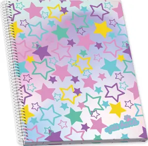 A4 Spiral Book 80sh Enchanted World Lin
