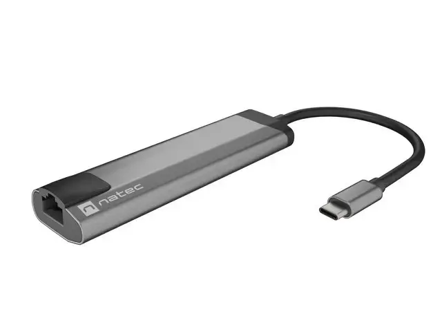 "NATEC Multiport Fowler Go USB-C -> šakotuvas USB 3.0 x2 HDMI 4K USB-C PD RJ45