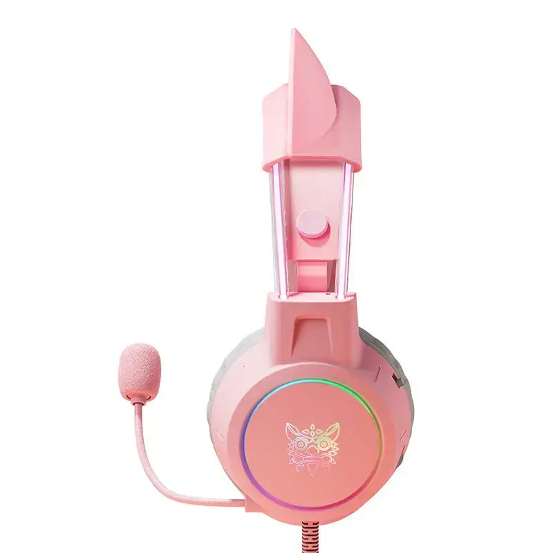 Žaidimų ausinės ONIKUMA X15Pro Pink Cat's Ears