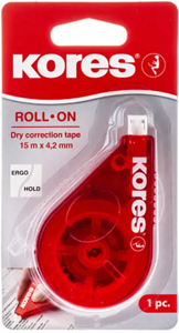 Korekcinė juostelė KORES ROLL ON RED, 4,2 mm x 15 m