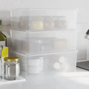 Plastikinės daiktadėžės, 3vnt., 10l, sukraunamos